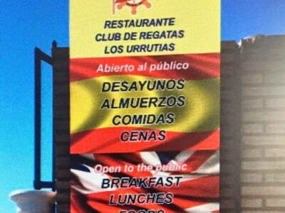 Restaurante Club de Regatas Mar Menor Los Urrutias